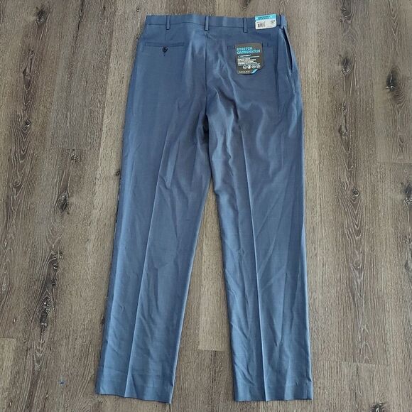 NWT Savane Dress Pants Expandable Waist Vintage Indigo Straight Fit Mens 40 x 36 - Picture 5 of 12